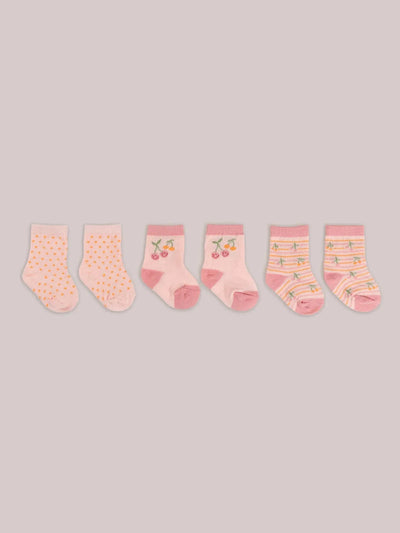 Baby Socks Trio, Cherry Cute by Doodle By Meg Image 2