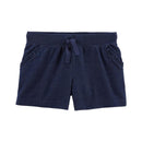 Carters - Baby Girl Blue Pull-On French Terry Shorts Image 1
