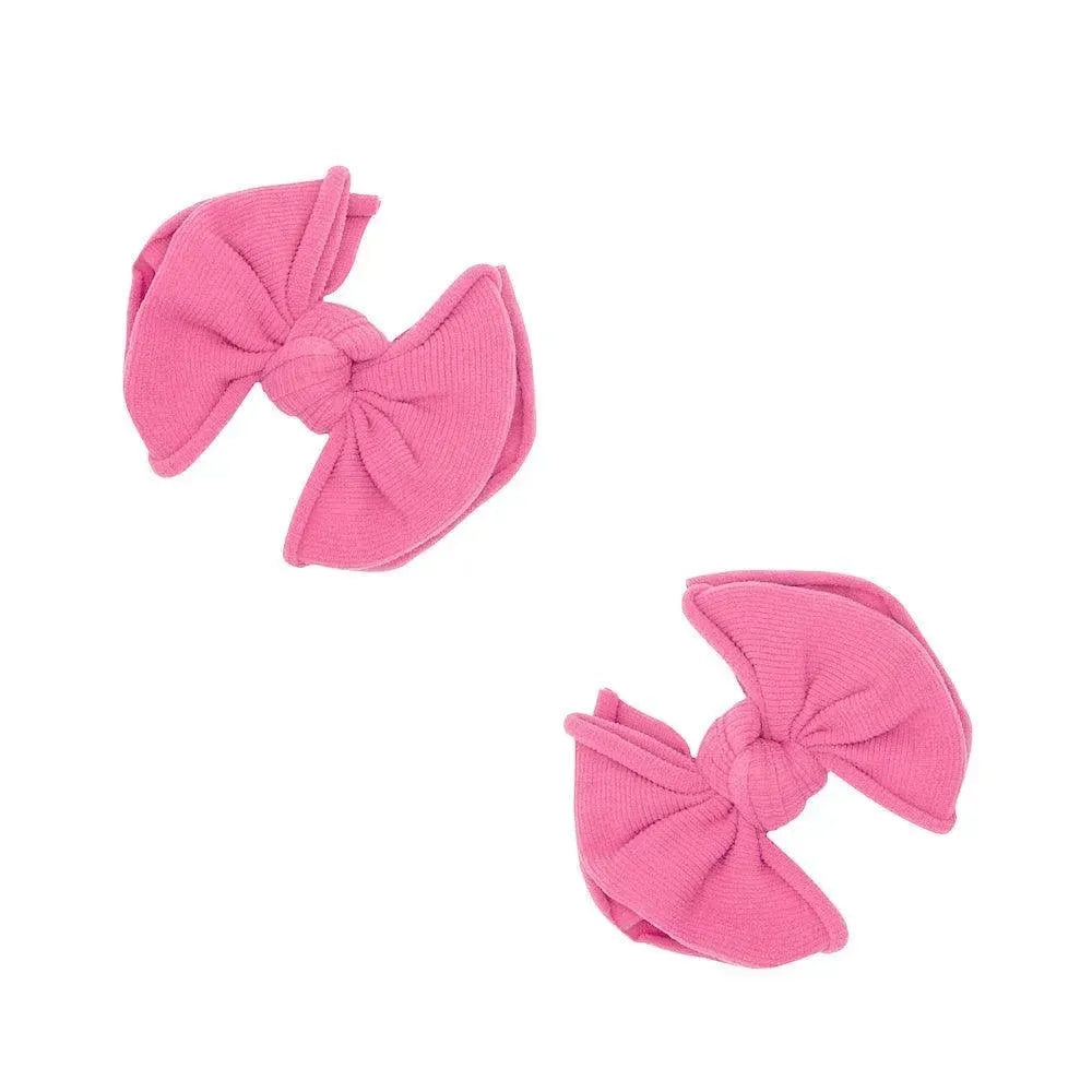 2PK BABY FAB CLIPS: rosa choque 