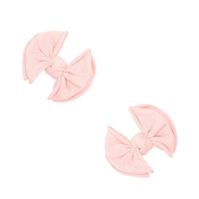 2PK BABY FAB CLIPS: quartzo rosa