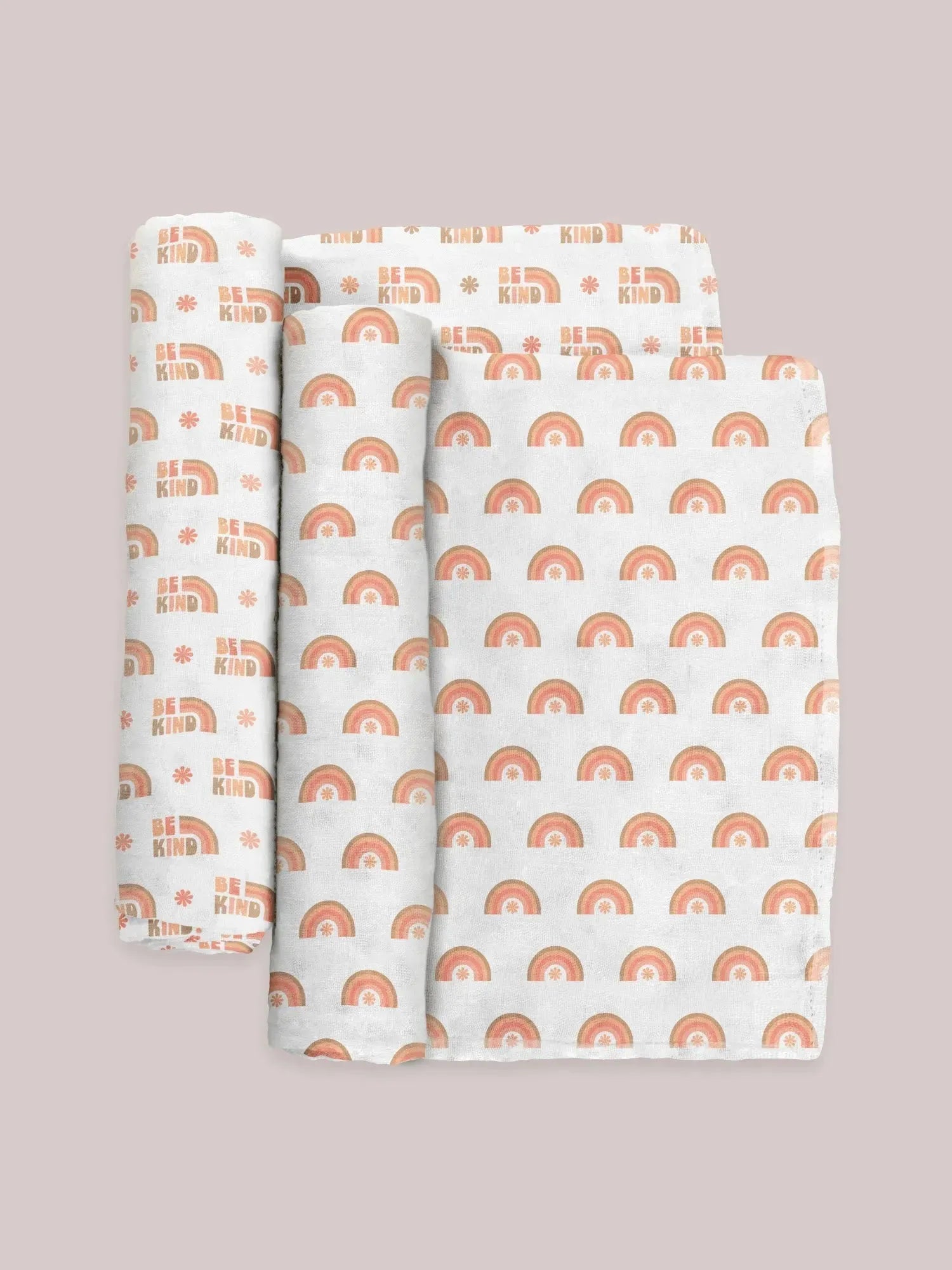 Conjunto de cobertores Swaddle - Be Kind Rainbows