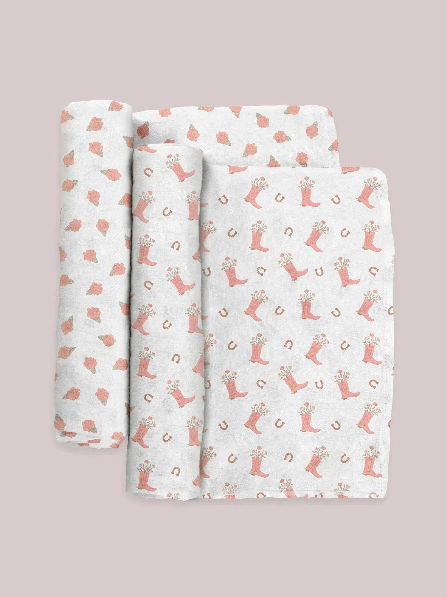 Conjunto de manta Swaddle - Bota Bloomin'