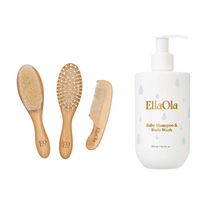 EllaOla - Conjunto de cuidados capilares para bebês na hora do banho