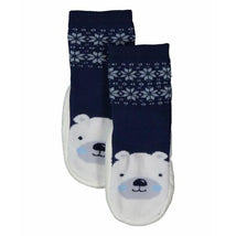 Bon Bebe - Baby Boy Slipper Socks, Navy Bear Image 1