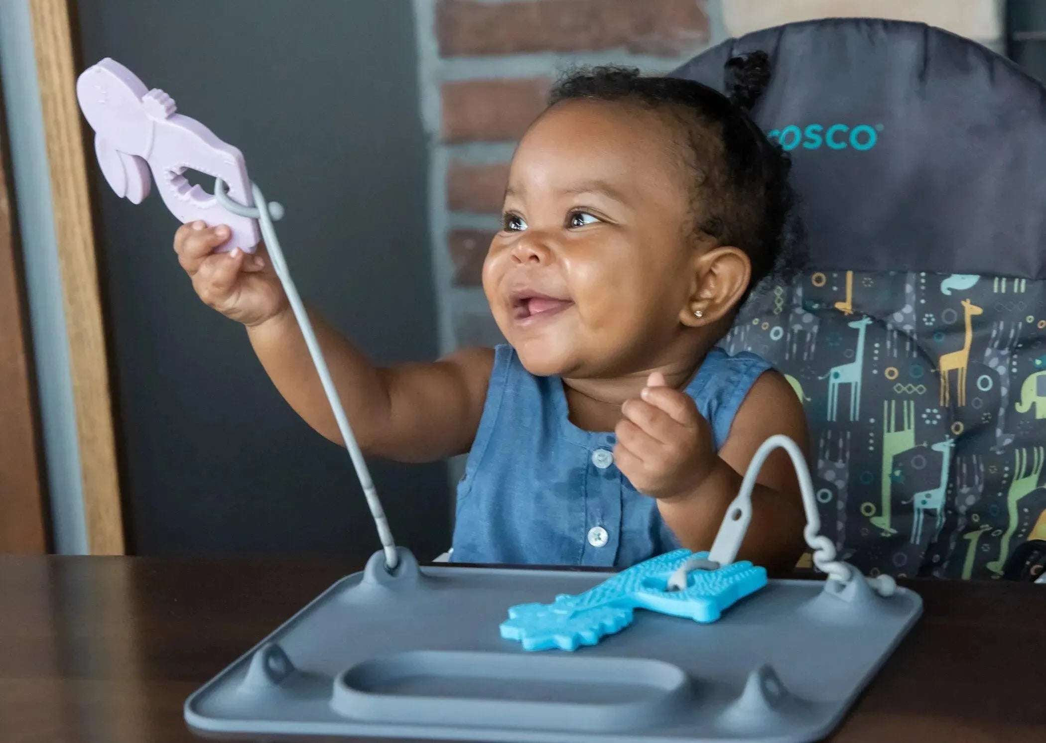Jogo americano de silicone para bebês ocupados