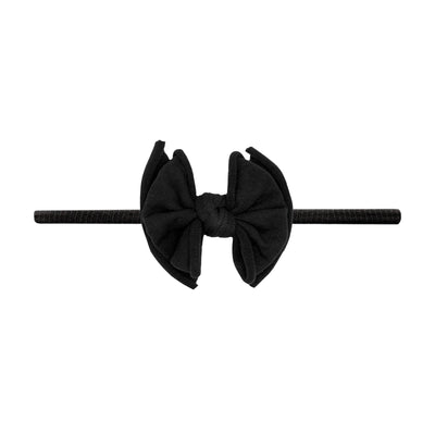 Baby Bling Bows black baby fab skinny headband with a knot bow
