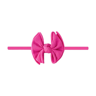 Baby Bling Bows gumball pink skinny baby headband with a fabric bow