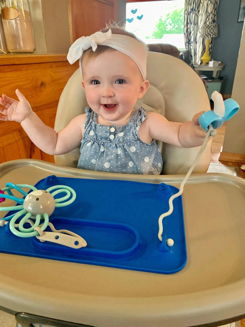 Jogo americano de silicone para bebês ocupados