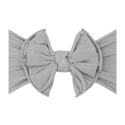 Grey Baby Bling Bows FAB-BOW-LOUS oversized fabric headband for babies
