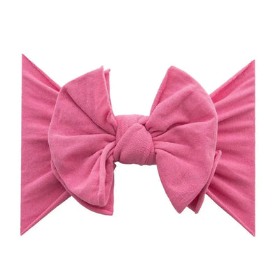 Hot pink Baby Bling Bows FAB-BOW-LOUS baby headband with a large fabric bow