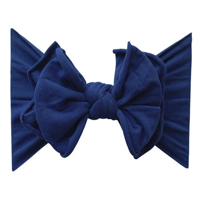 Baby Bling Bows FAB-BOW-LOUS navy blue fabric baby head bow