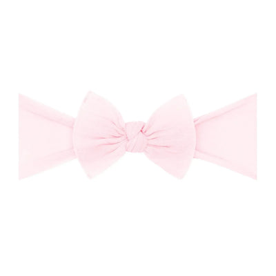 Baby Bling Bows Itty Bitty Knot baby headband in light pink