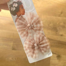 2PK TULLE BABY FAB CLIPS: blush guingão 