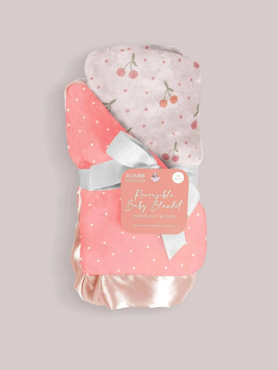 Reversible Baby Blanket, Cherry Cute by Doodle By Meg Image 1