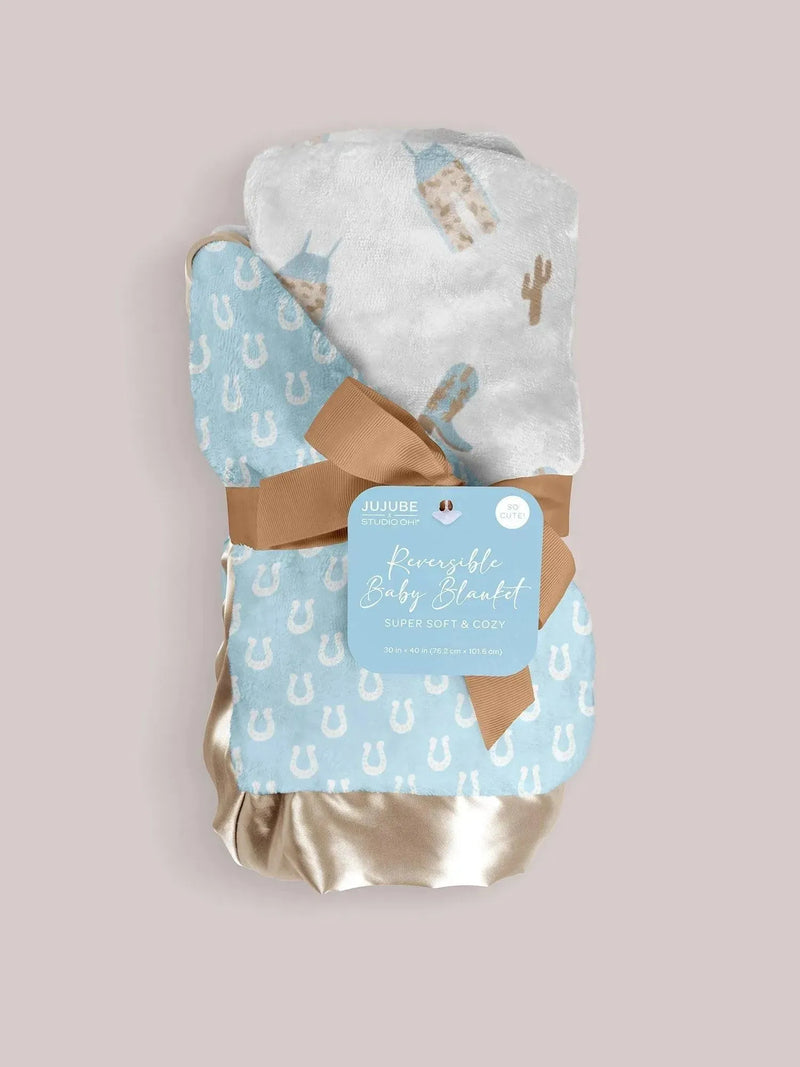 Manta reversível para bebê - Howdy Partner Azul