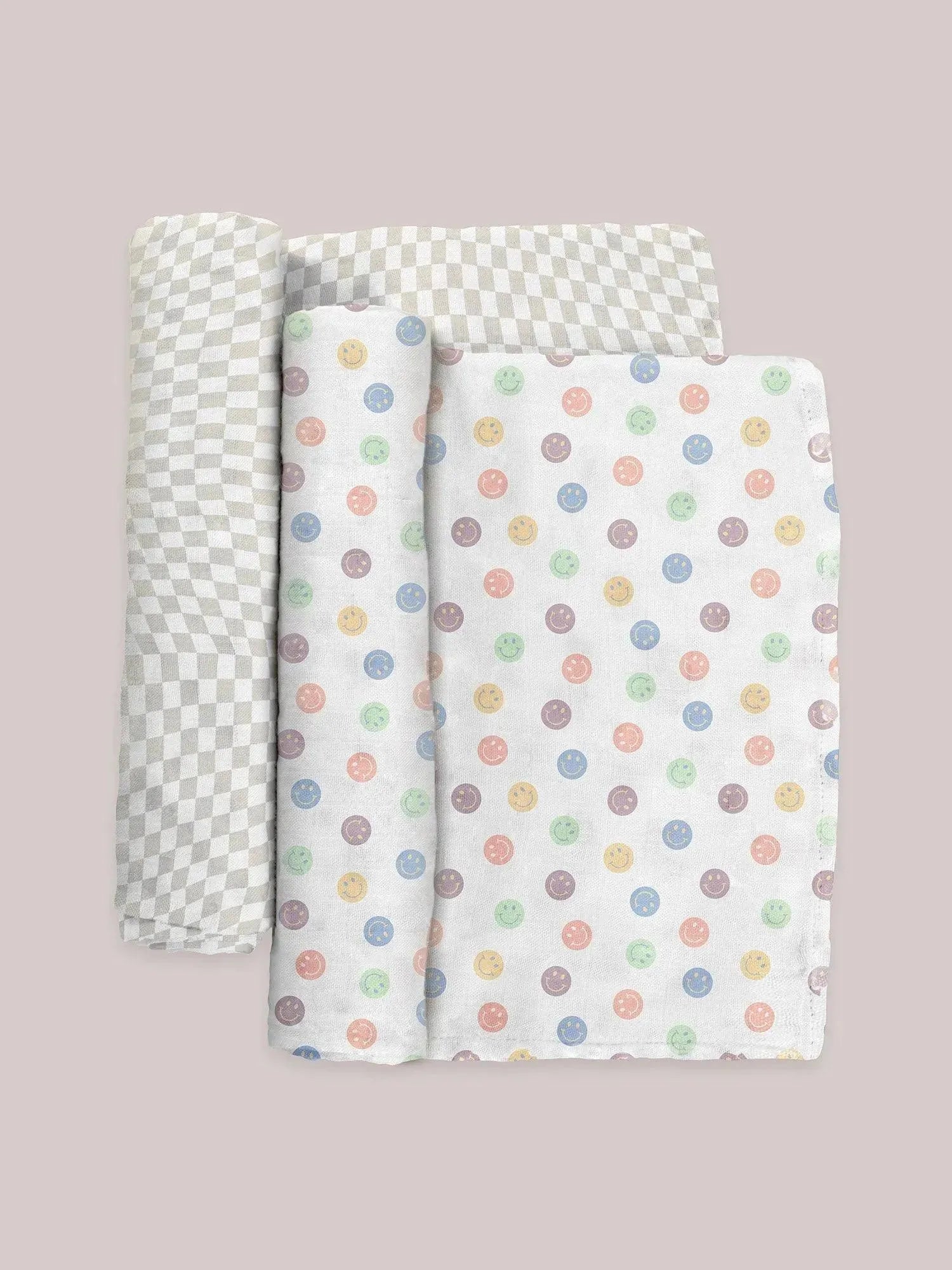 Conjunto de cobertores Swaddle - Happy Baby Vibes