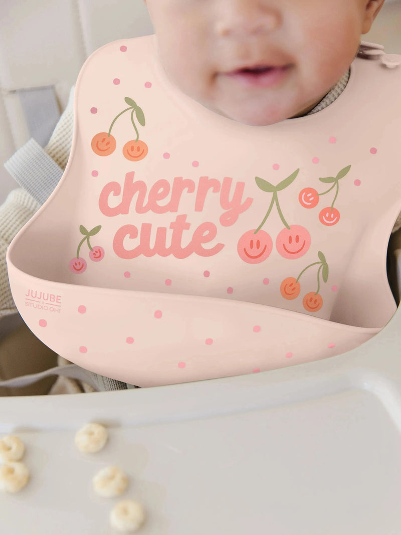 Babador de silicone - Cherry Cute by Doodle By Meg