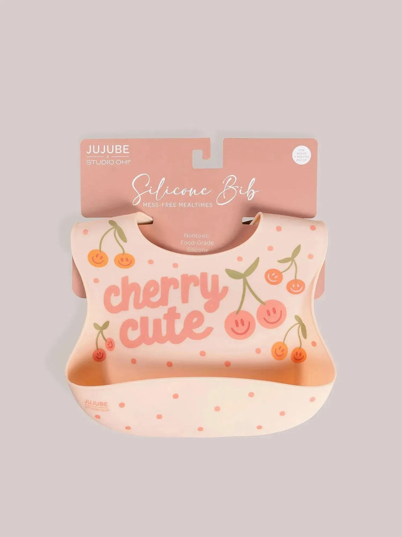 Babador de silicone - Cherry Cute by Doodle By Meg