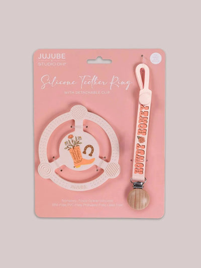Silicone Teether Ring, Bloomin' Boot Image 1