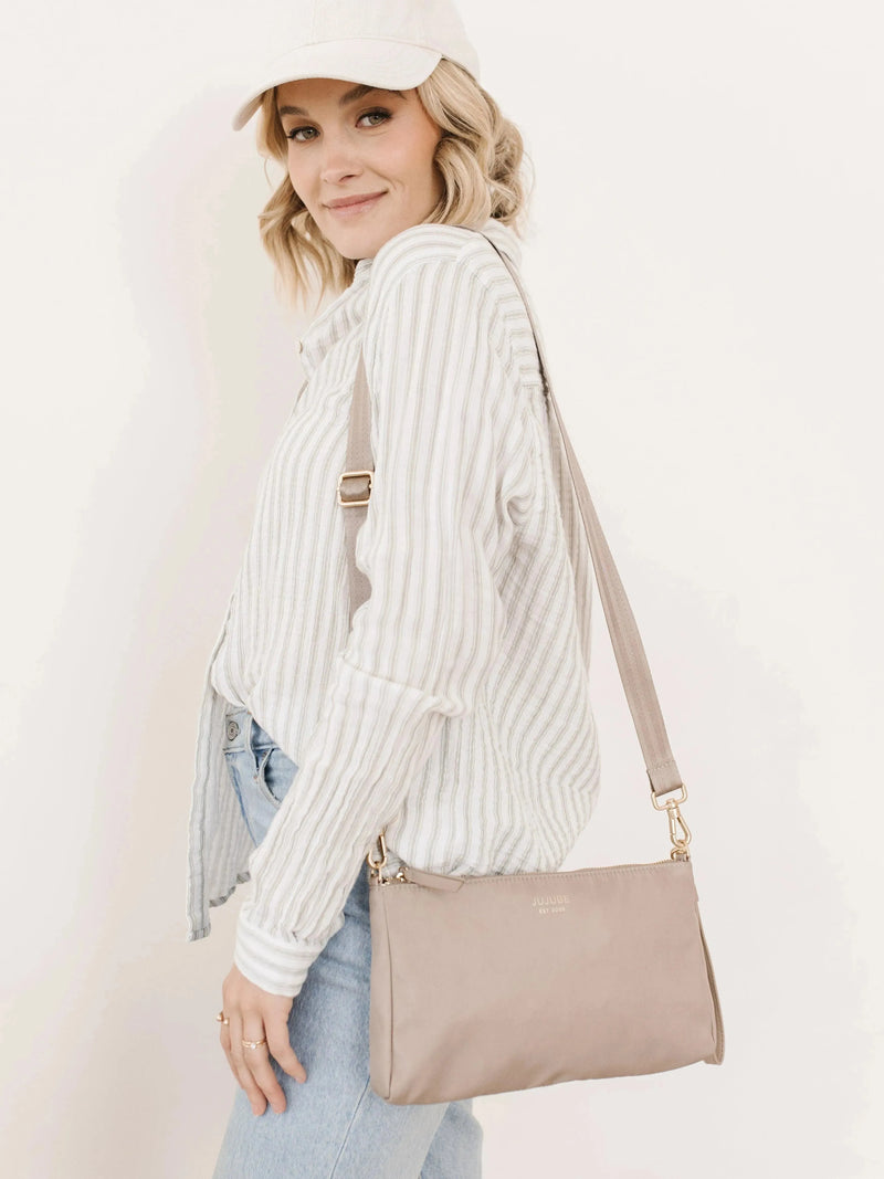 Conjunto de bolsas de 3 peças Taupe