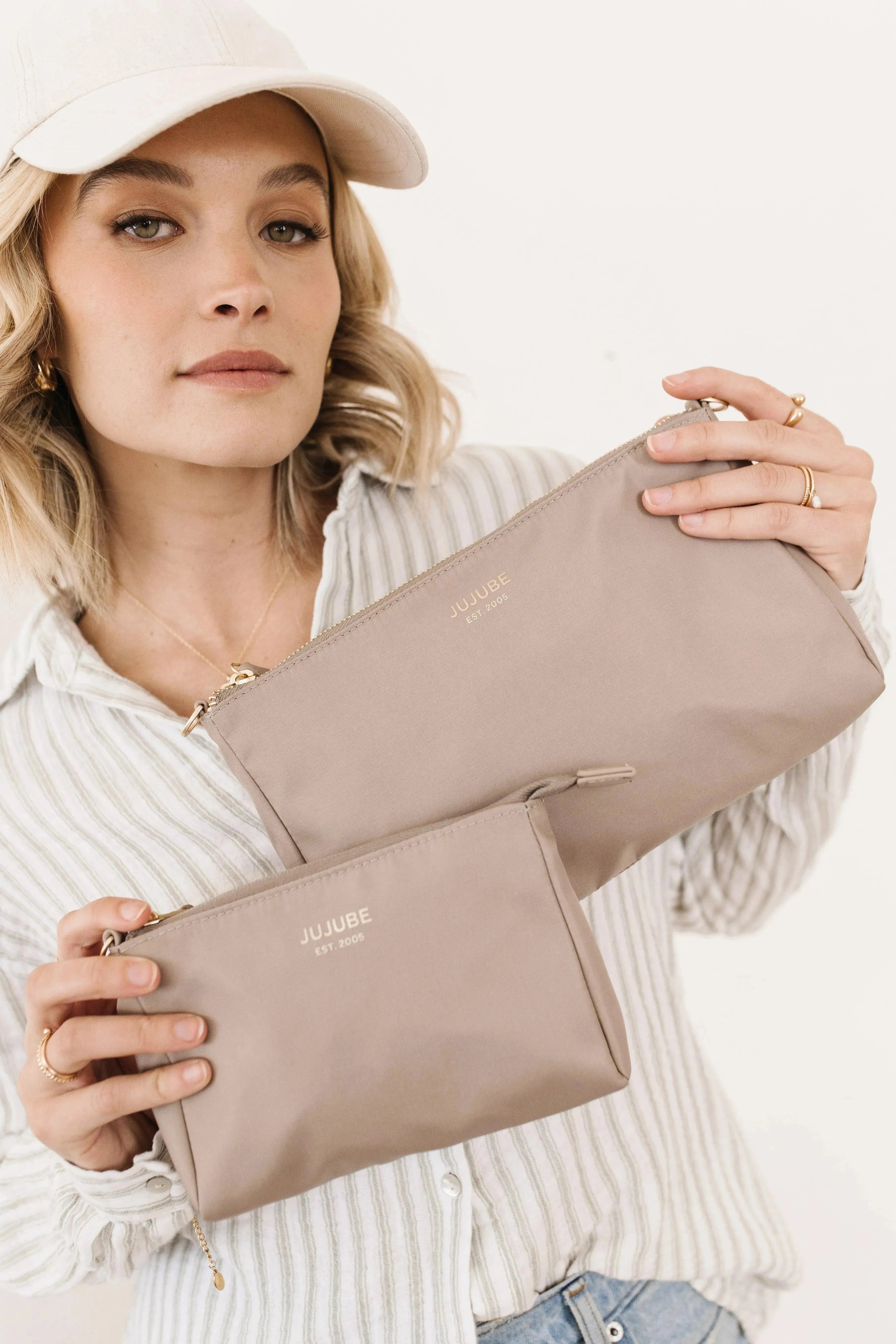 Conjunto de bolsas de 3 peças Taupe