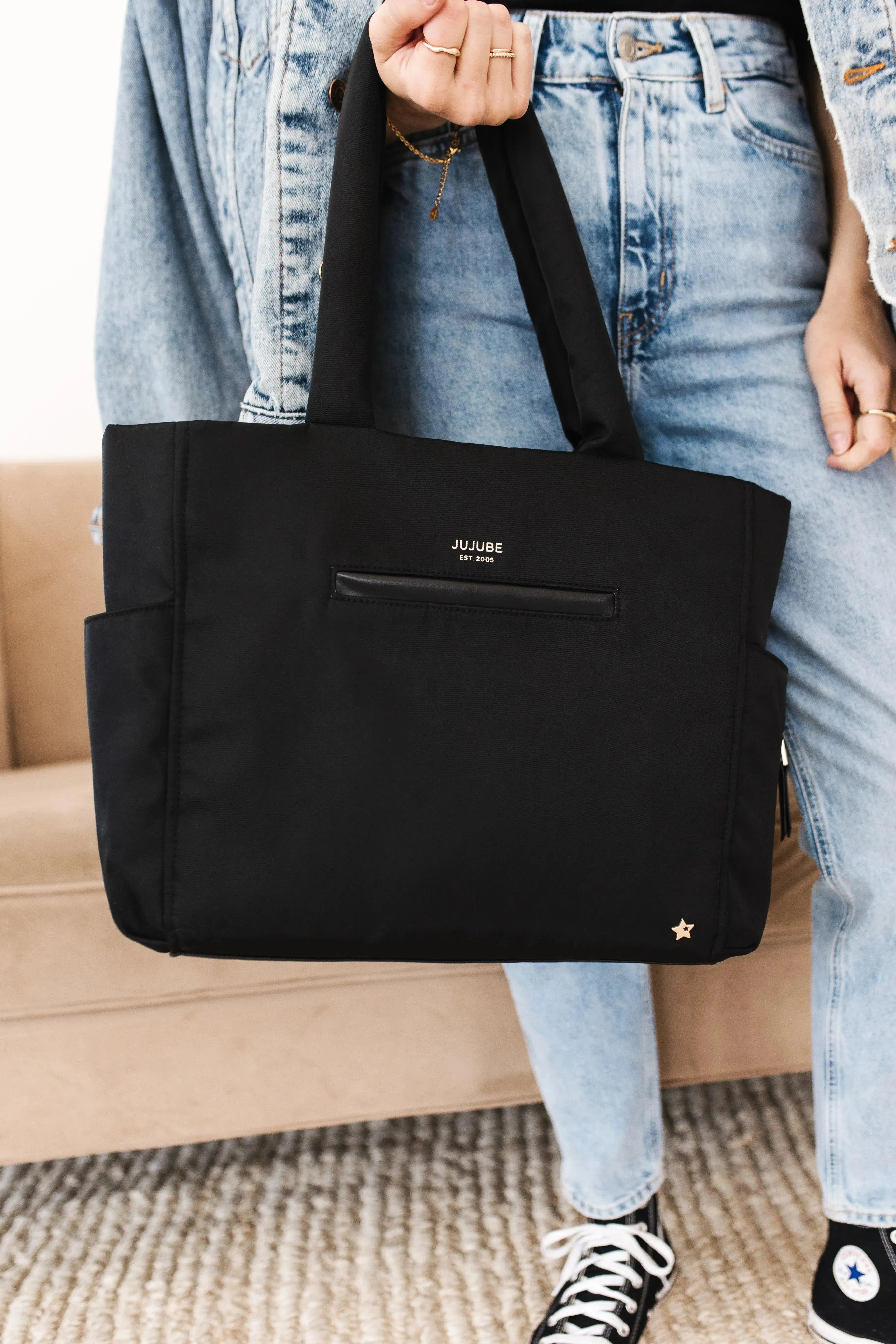JuJuBe Utility-Strap Tote Preto