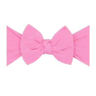 Bubblegum pink knotted baby headband bow by Baby Bling Bows