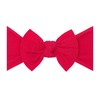 Baby Bling Bows cranberry red knotted fabric headband for babies