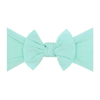 Baby Bling Bows seafoam green knotted fabric headband for babies