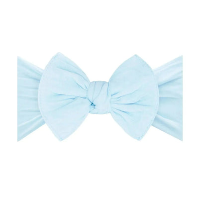 Baby Bling Bows light sky blue knotted fabric baby headband bow