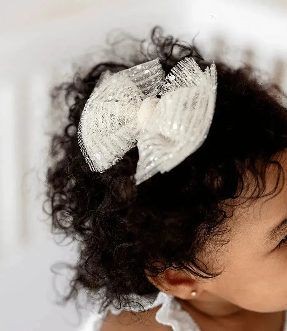 2PK TULLE BABY FAB CLIPS: princesa marfim