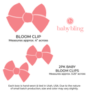 2PK BABY BLOOM CLIPS: tulipa em malha chiclete