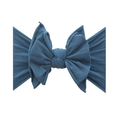 Baby Bling Bows FAB-BOW-LOUS peacock blue fabric baby bow headband